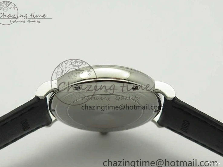 MIROTIME 0322 Affordable Portofino Automatic SS FKF 1:1 Best Edition Black Dial on Black Leather Strap A 7136